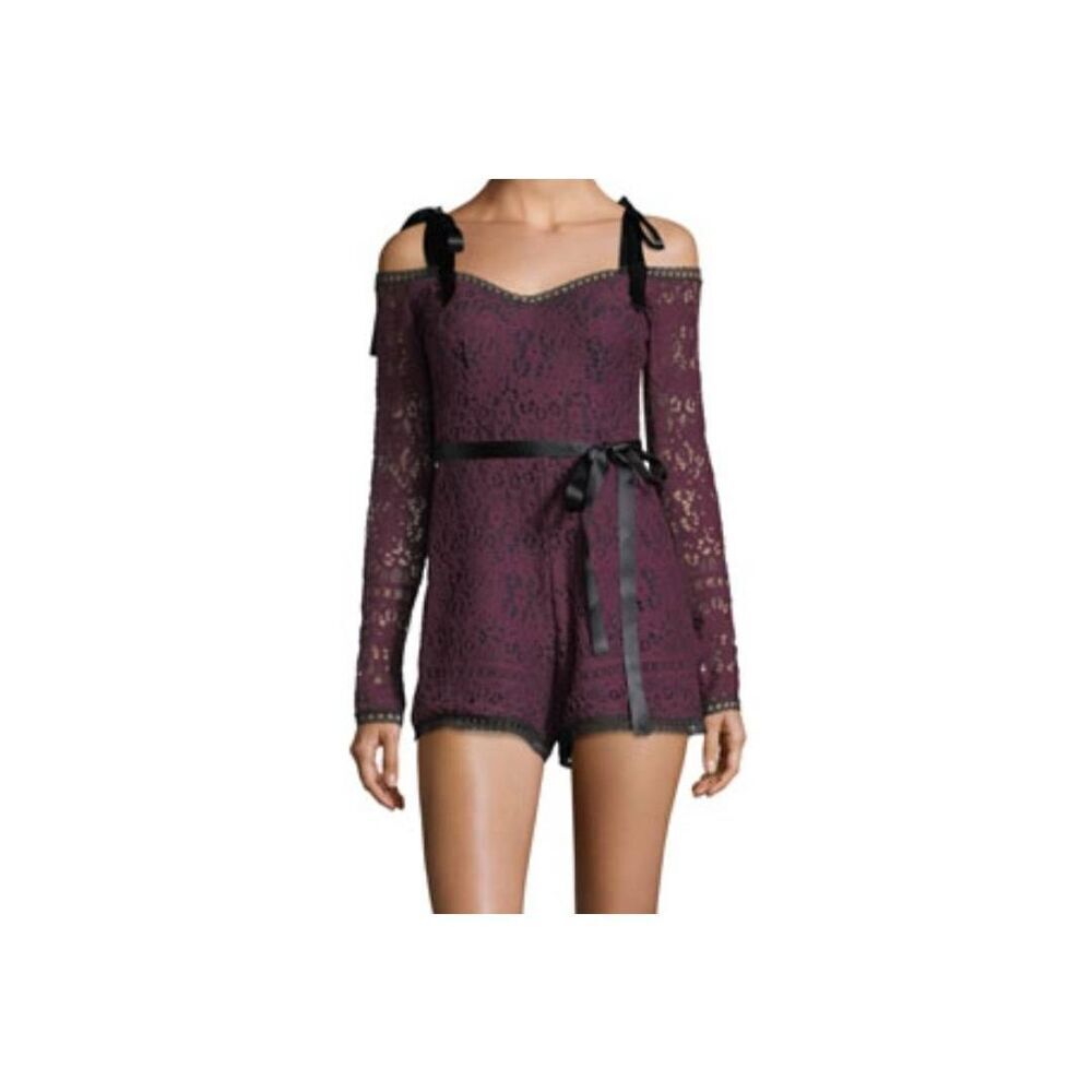 Alexis Kathryn Long-Sleeve Lace Romper sz XS